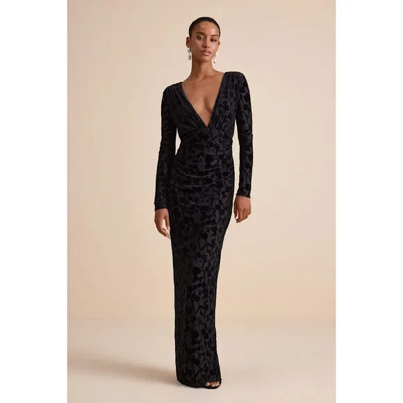 black see through dress plus size Plus Size Rhinestone Mesh Long Sleeve Dress – 2020AVE main image 1